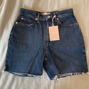 Everlane Rigid High Rise Denim Jean Shorts